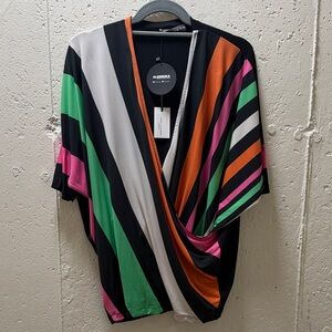 Alembika Multicolor Striped Women's Blouse (Rainbow Top)
